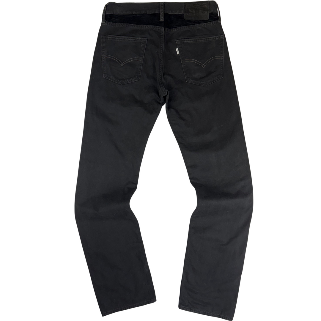 Levi's 513 Straight Leg Denim Jeans Black Corduoroy