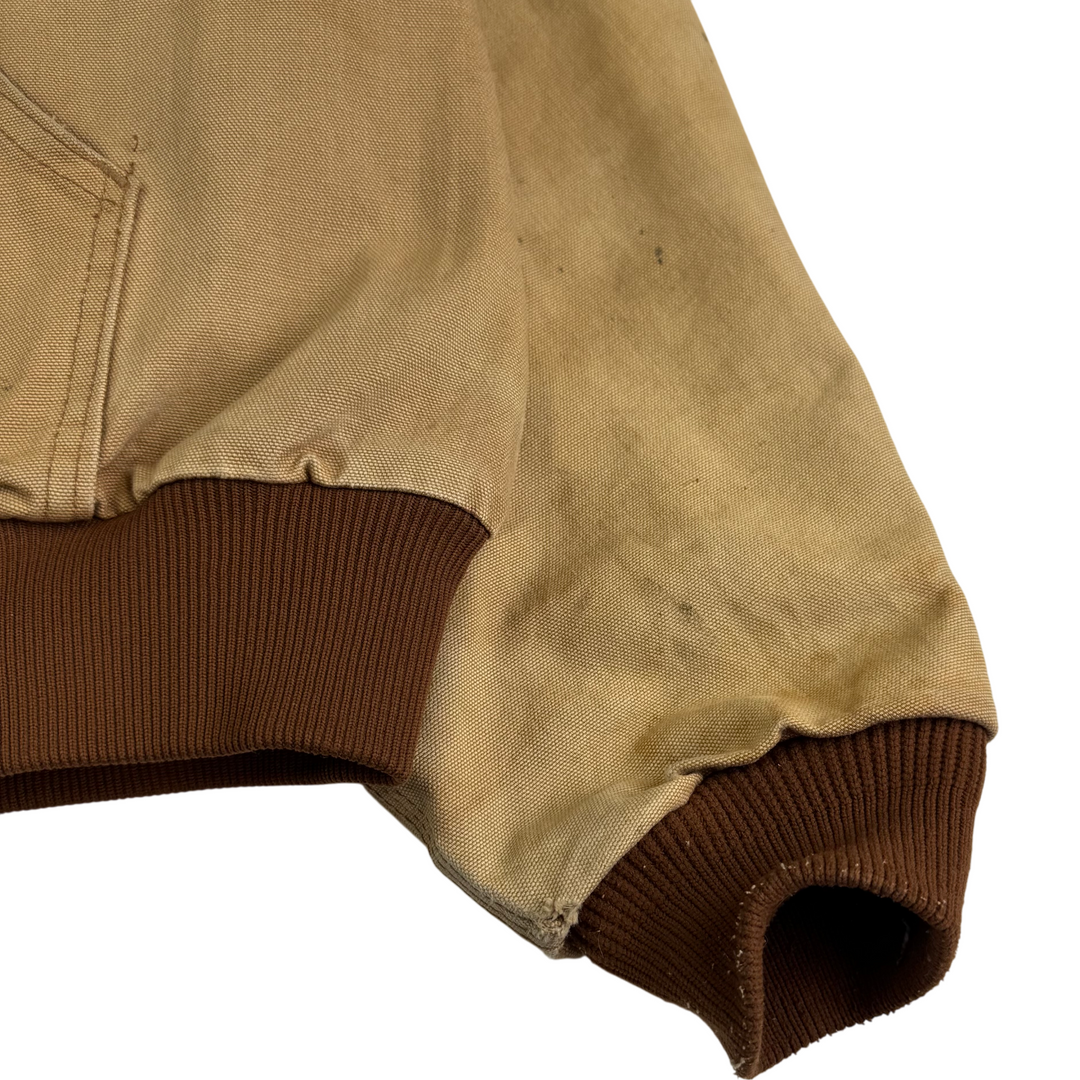 Carhartt Active Workwear Full-Zip Hooded Jacket Beige Brown