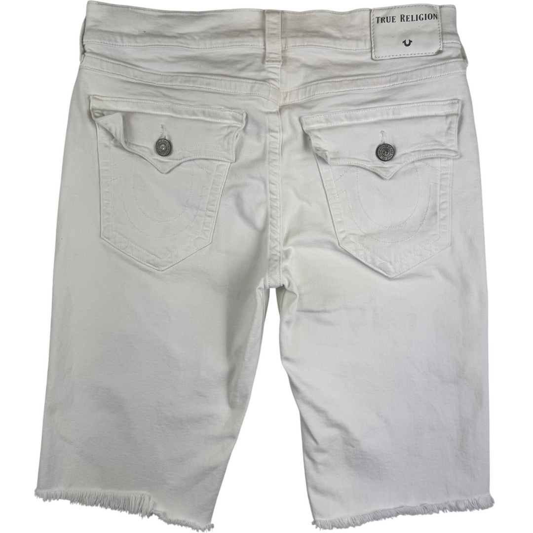 True Religion Denim Shorts White