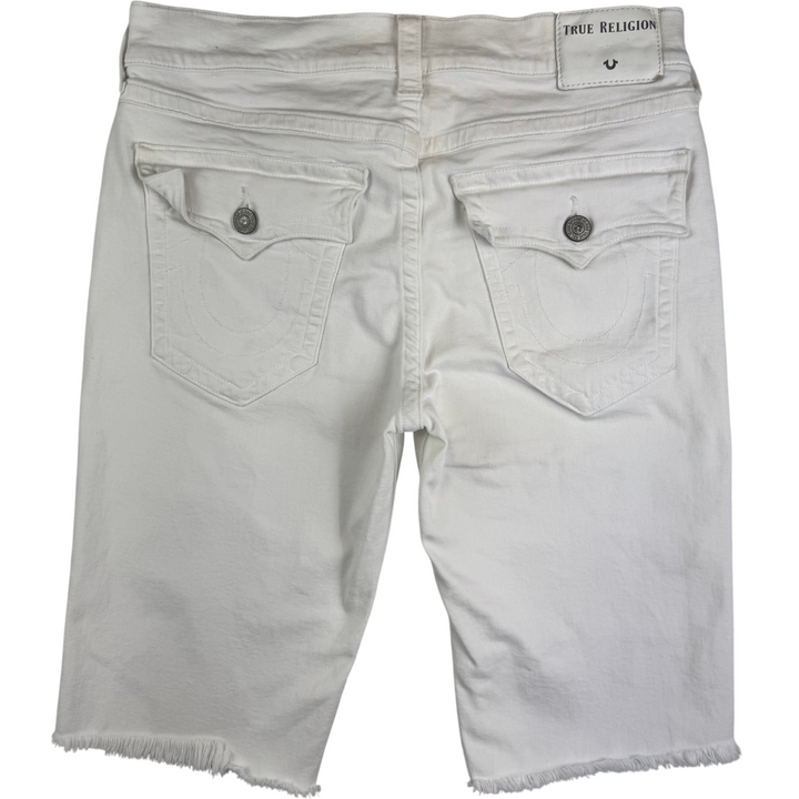True Religion Denim Shorts White
