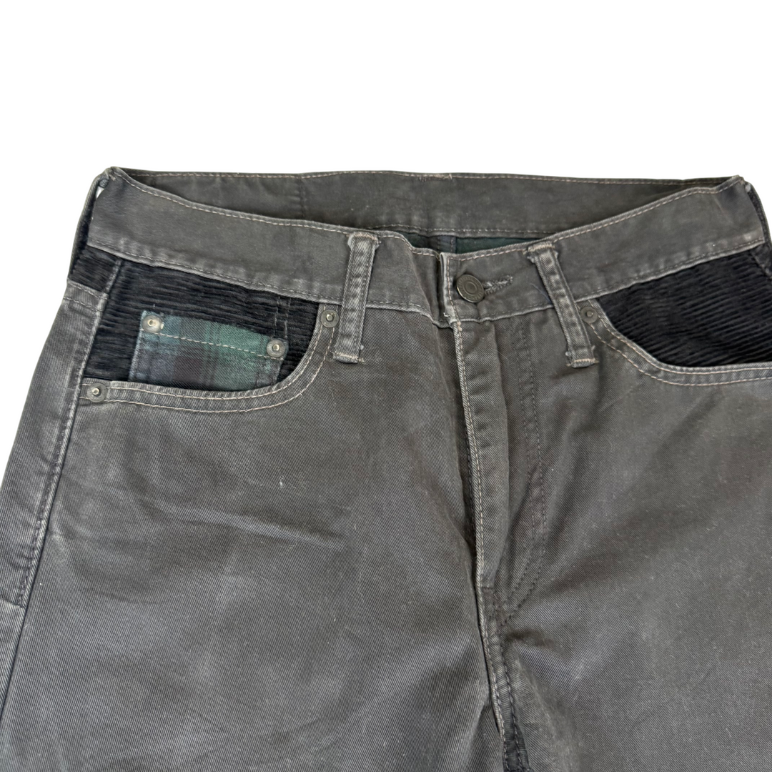 Levi's 513 Straight Leg Denim Jeans Black Corduoroy