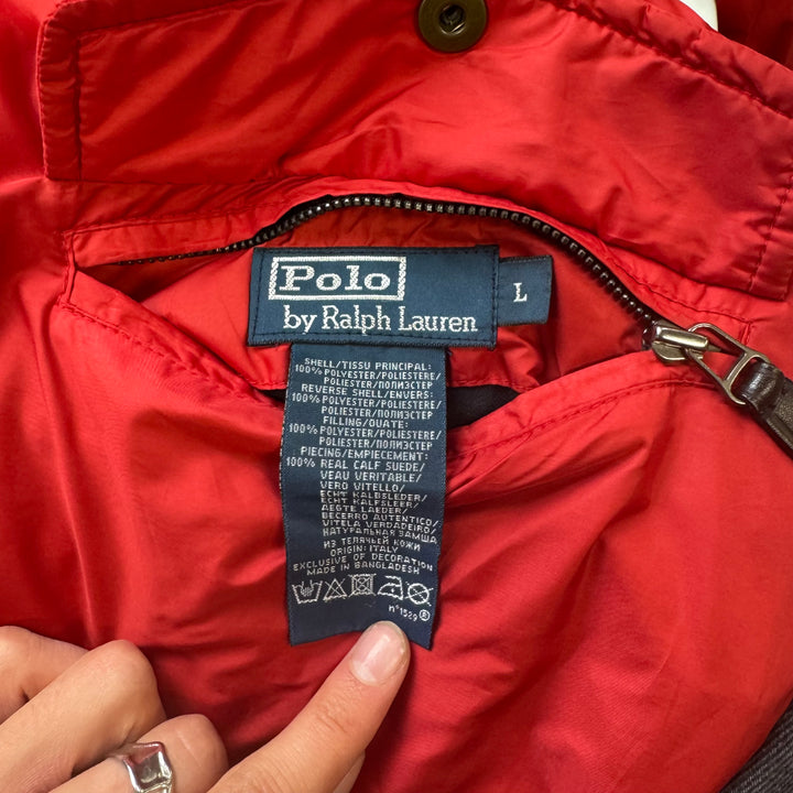 Vintage Polo Ralph Lauren Reversible Quilted Jacket Navy Red