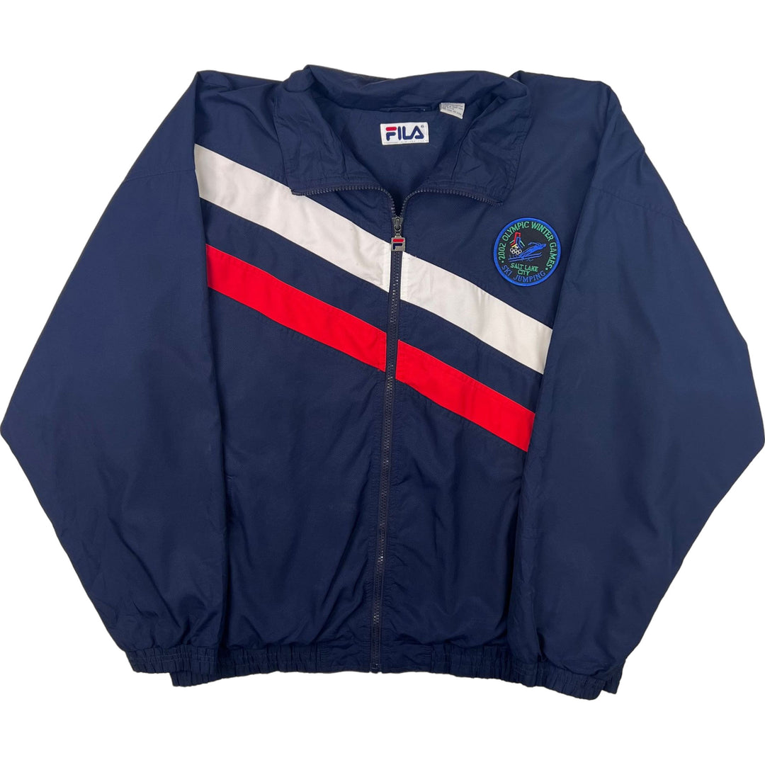 Fila Track Jacket 2002 Olympic Winter Games Patch Navy Blue | Bring It Back