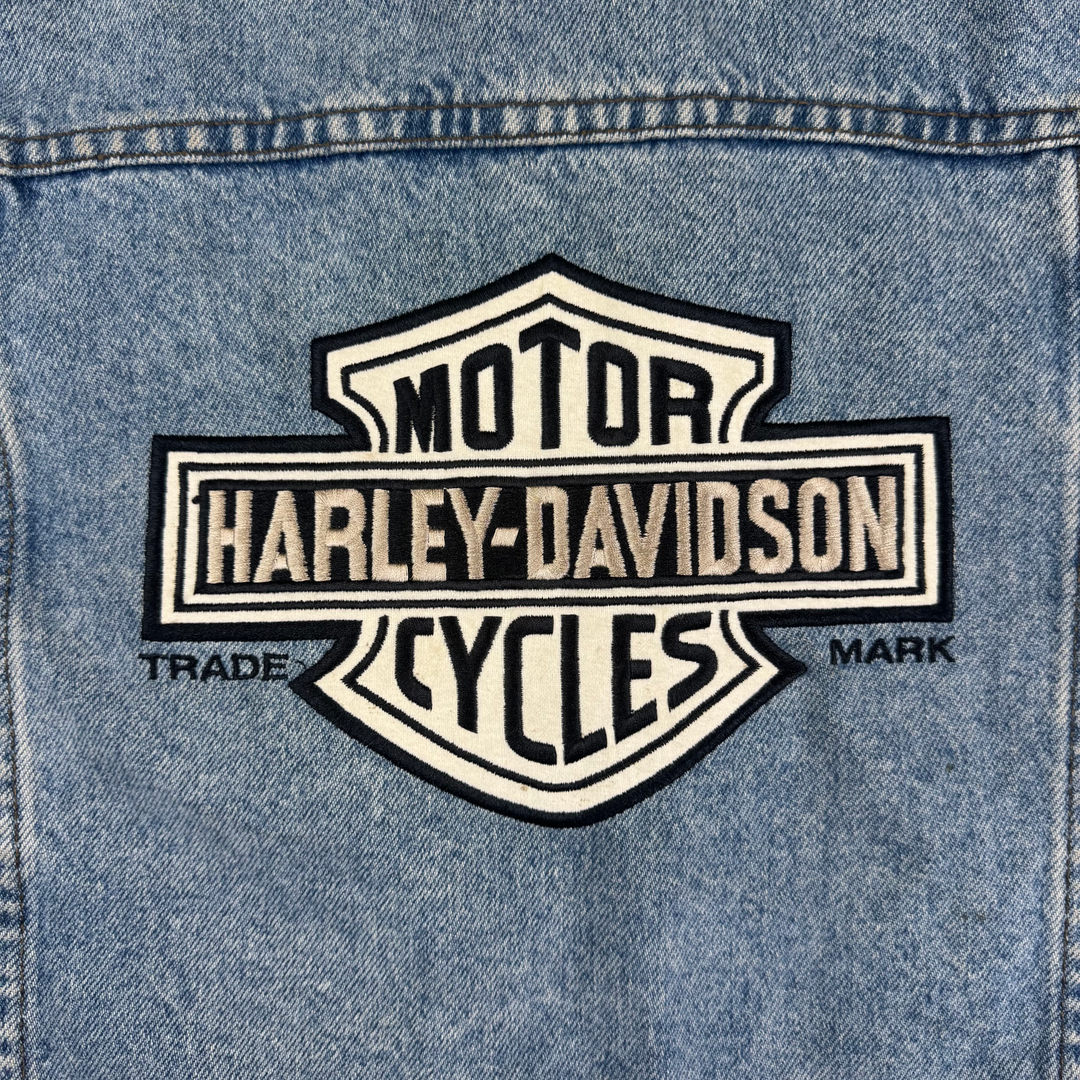 Vintage Harley-Davidson Denim Jacket Blue
