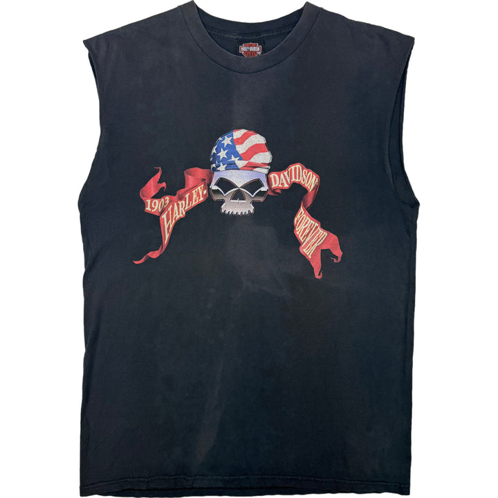 Harley Davidson Roeder Skull Graphic Sleeveless T-Shirt