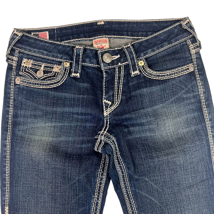 True Religion Embroidered Pocket Jeans Blue