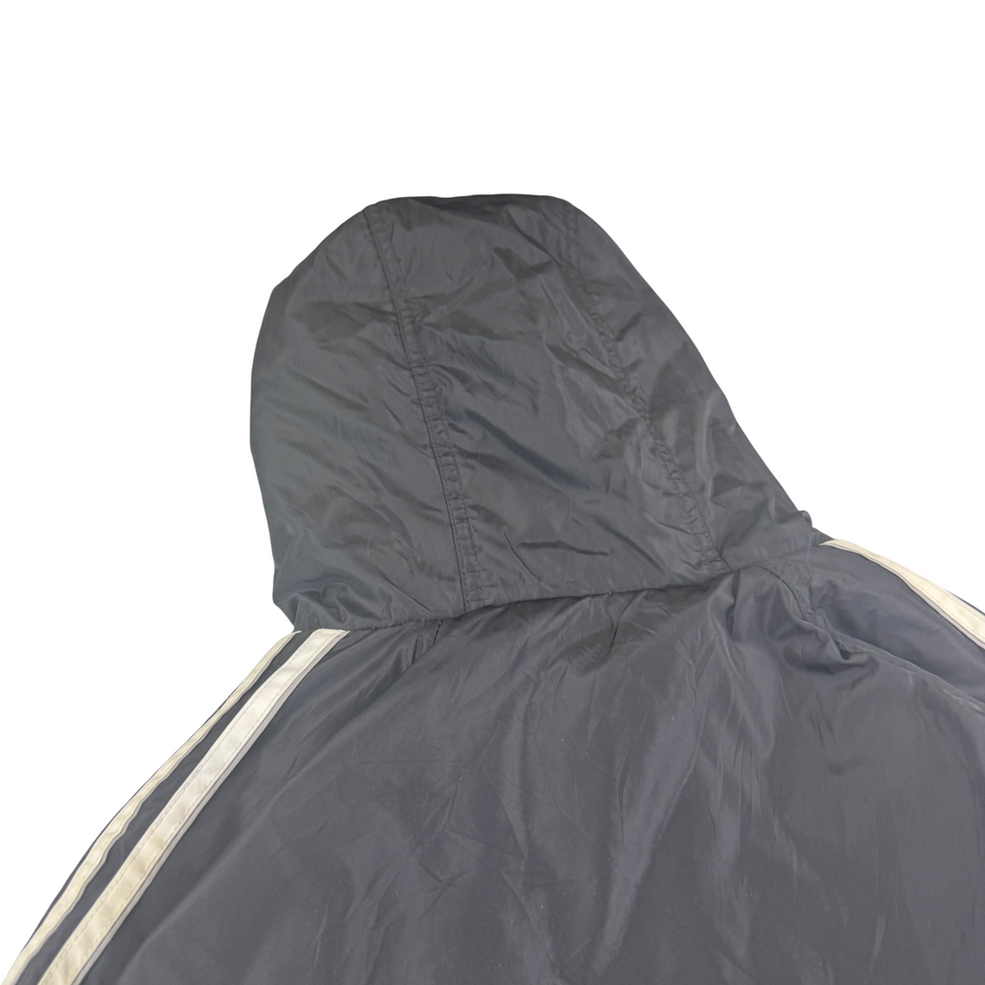 Adidas 90's Reversible Full-Zip Hooded Jacket Grey Black