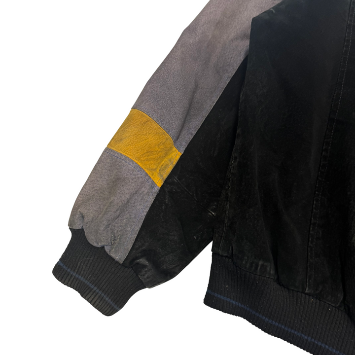 Vintage NFL Los Angeles Chargers Embroidered Suede Varsity Jacket Black
