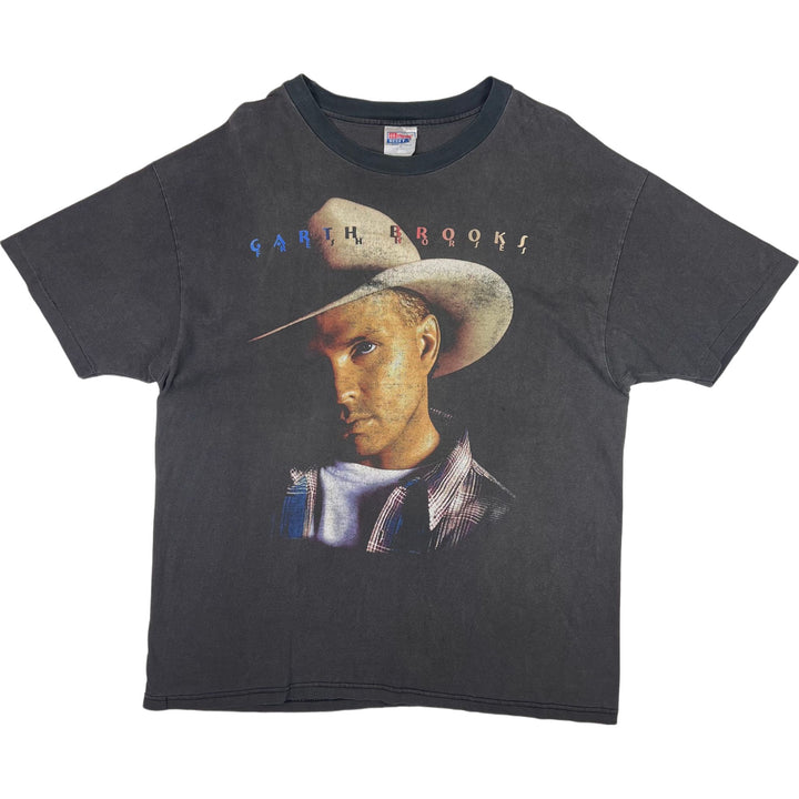 Vintage 90's Hanes Beefy Garth Brooks Tour Single Stitch T-Shirt Black