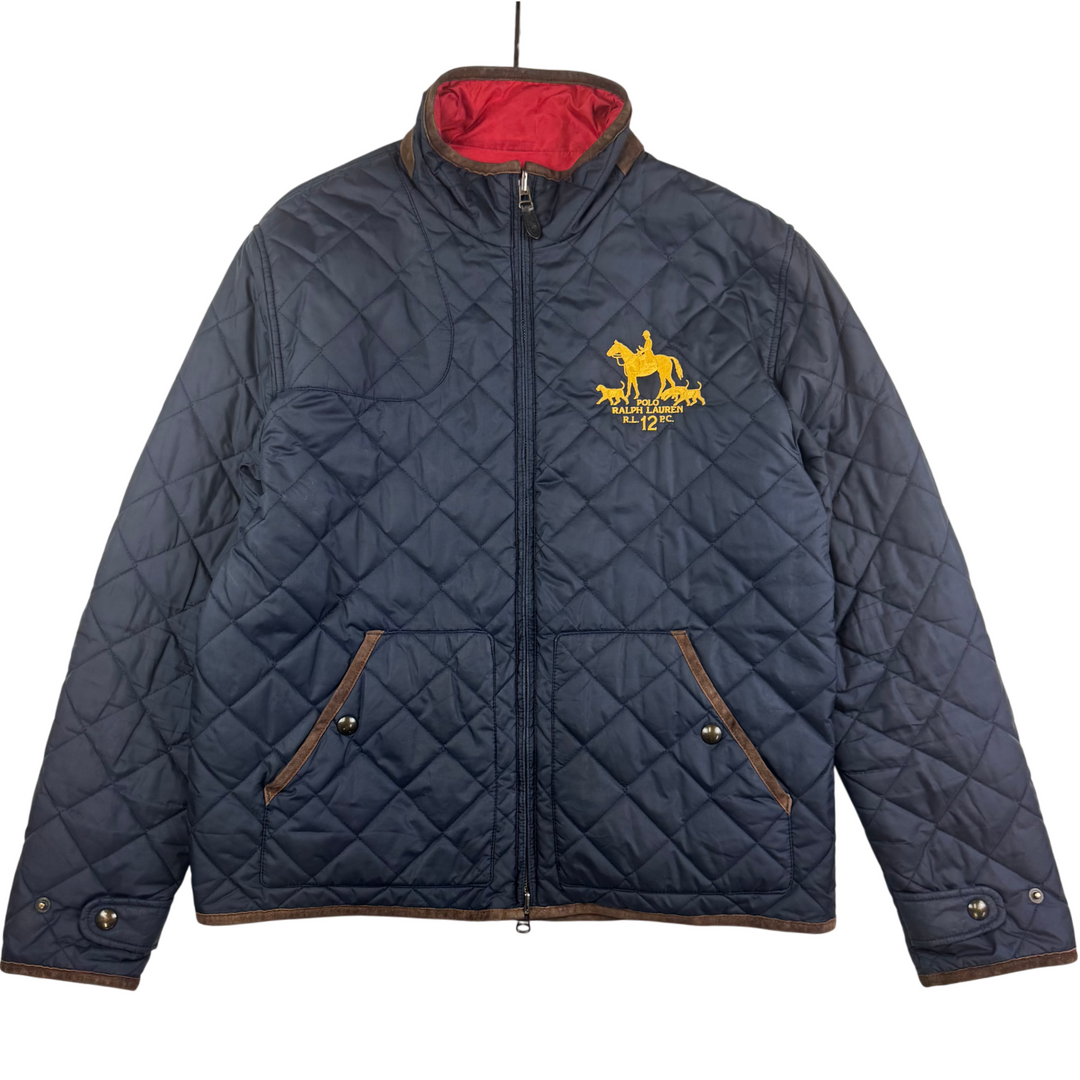 Vintage Polo Ralph Lauren Reversible Quilted Jacket Navy Red