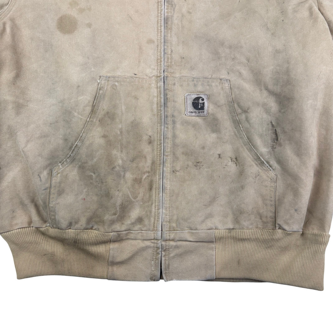 Carhartt Active Full-Zip Workwear Jacket Beige J06 WET