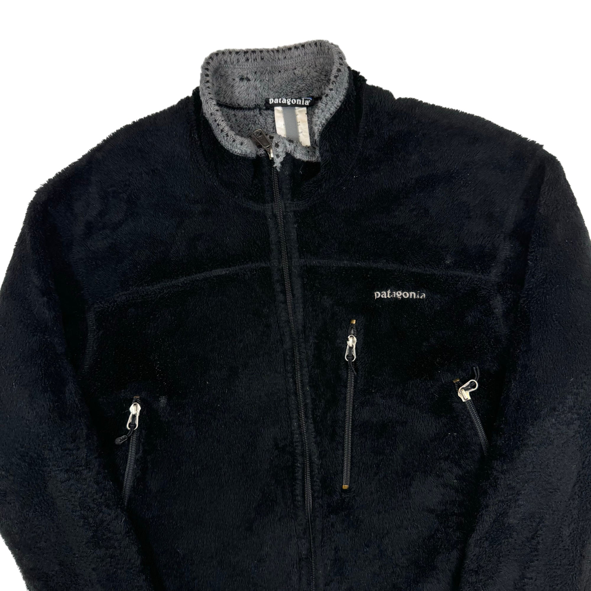 Patagonia Fleece R4 Regulator Black Sherpa Pile Full Zip Fleece Jacket Bring It Back