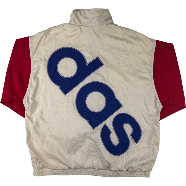 Adidas 90's Quarter-Zip Logo Pullover Track Jacket Red Blue