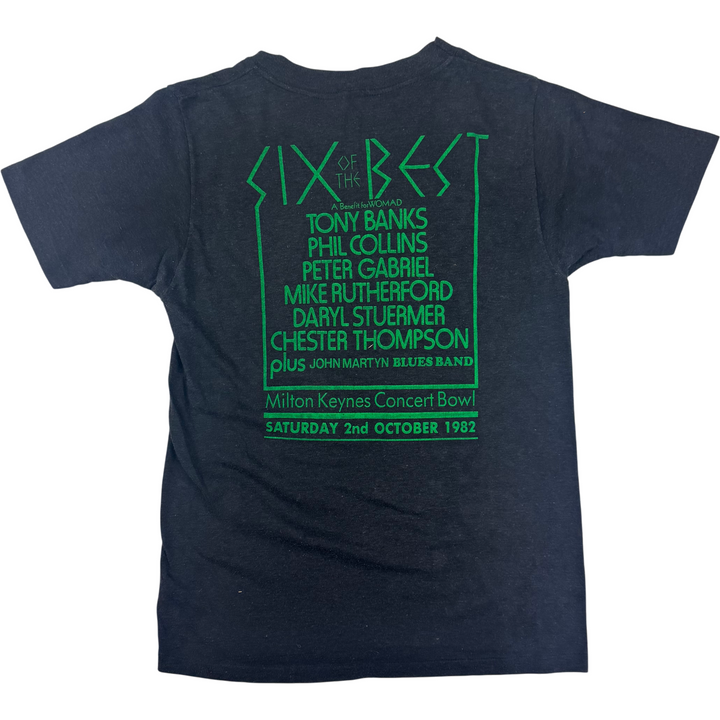 Vintage Genesis Six of the Best 80s Concert Band T-shirt Black