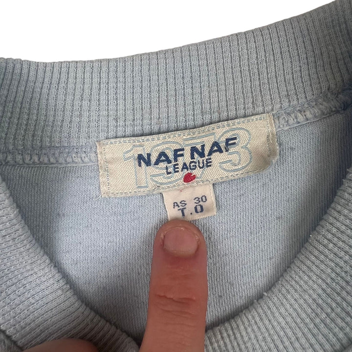 NAF NAF Embroidered Logo Sweatshirt Baby Blue