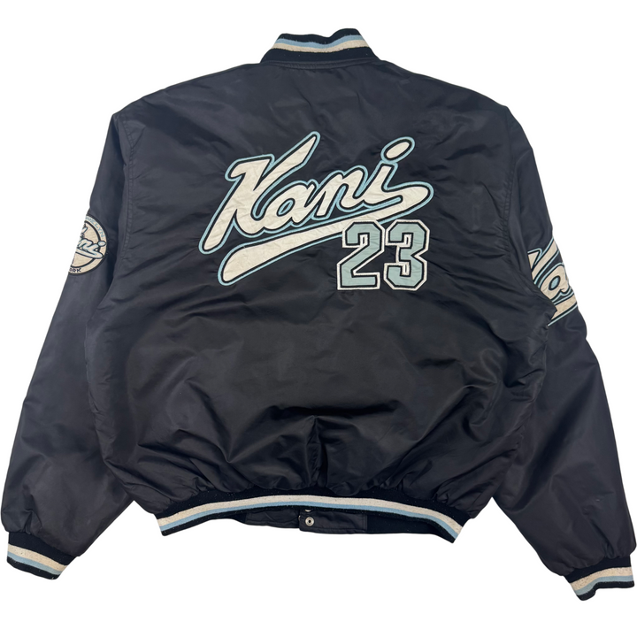 Vintage Kani Sport 90's Brooklyn NYC Varsity Jacket Black