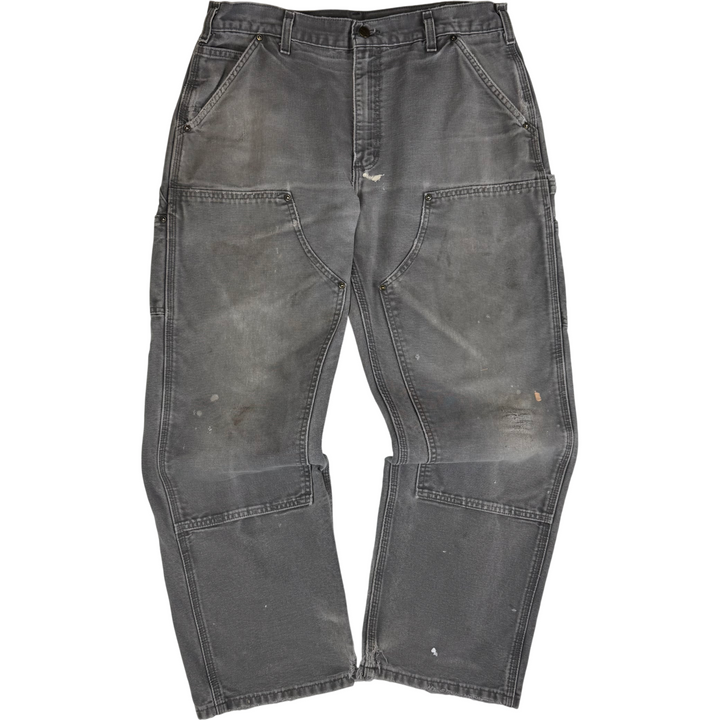 Carhartt Double Knee Original Fit Workwear Carpenter Trousers Grey