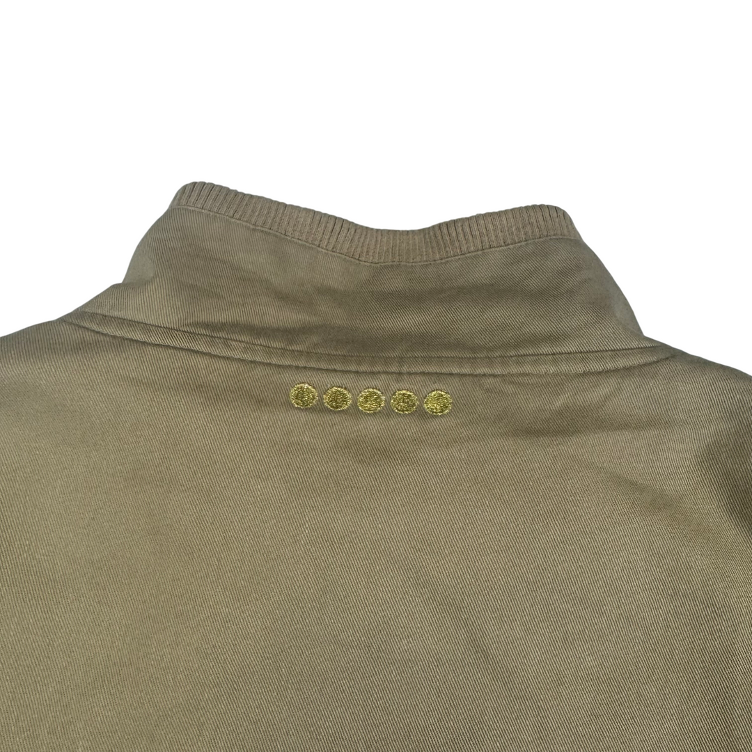 Vintage Coogi Military Style Embroidered Jacket Beige