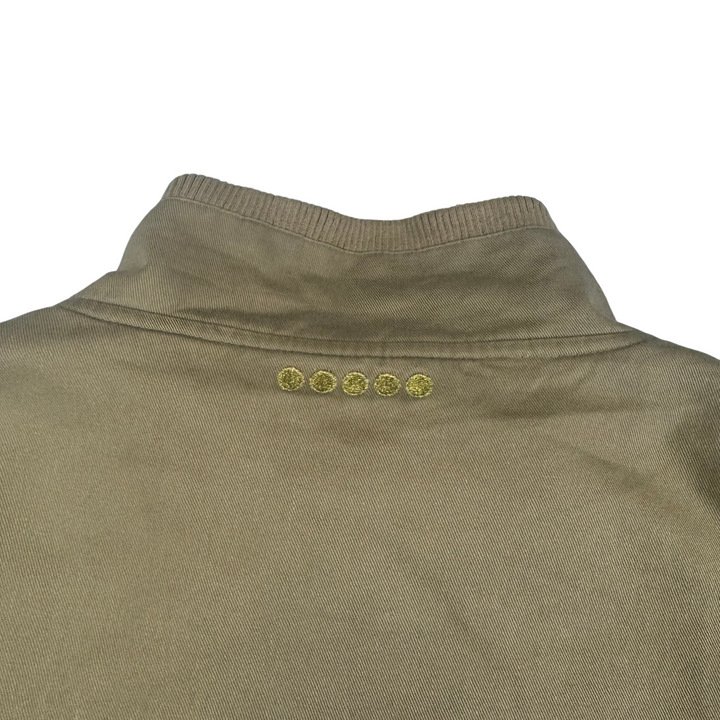 Vintage Coogi Military Style Embroidered Jacket Beige