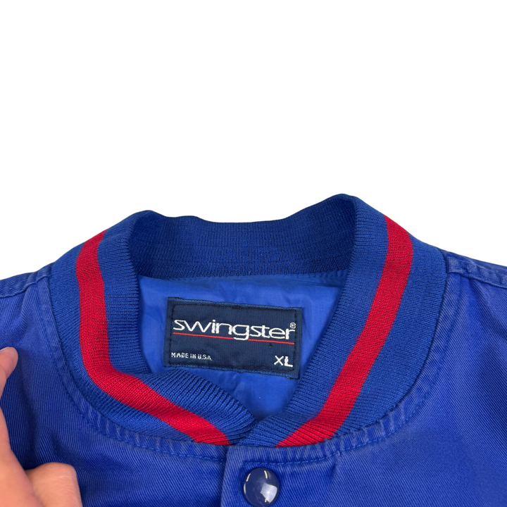 Vintage 90's Swingster Jim Beam Bourbon Varsity Jacket Blue Red
