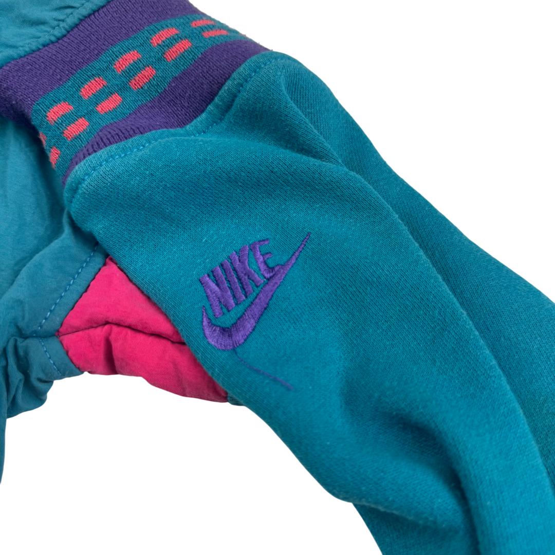 Vintage Nike 90's Embroidered Logo Sweatshirt Aqua Blue