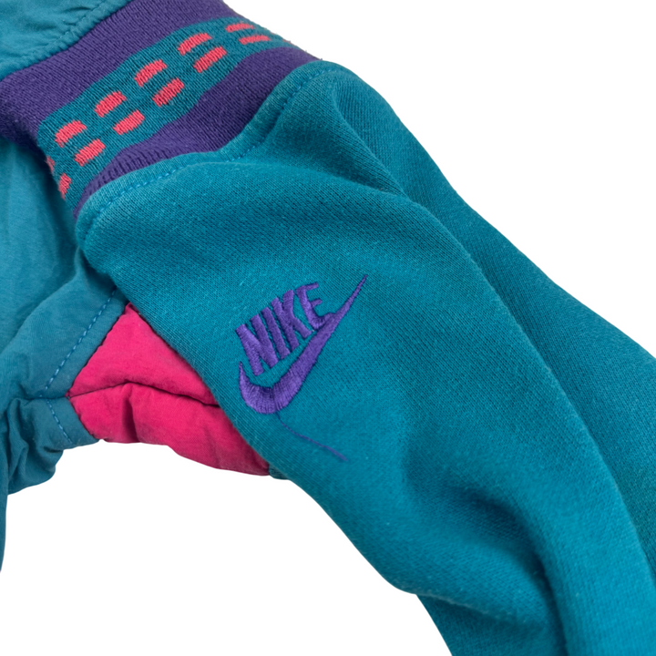 Vintage Nike 90's Embroidered Logo Sweatshirt Aqua Blue