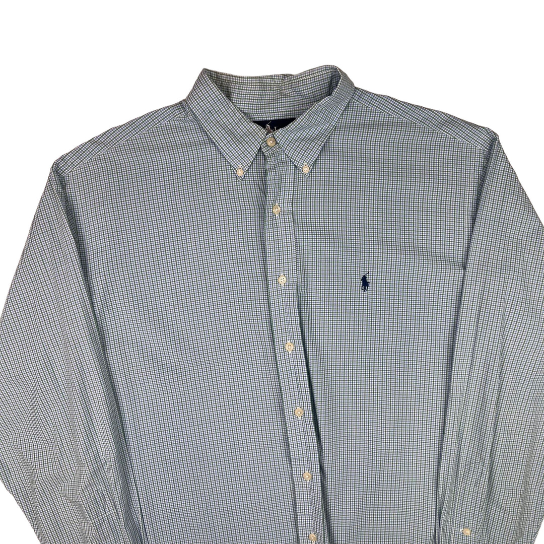 Ralph Lauren Long Sleeve Shirt Blue Green White