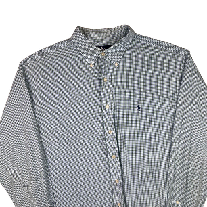 Ralph Lauren Long Sleeve Shirt Blue Green White