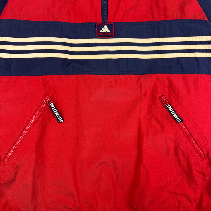 Adidas 90's Half-Zip Track Pullover Jacket Red Blue