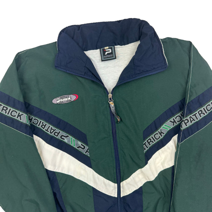 Patrick 90's Colourblock Track Jacket Green White Navy