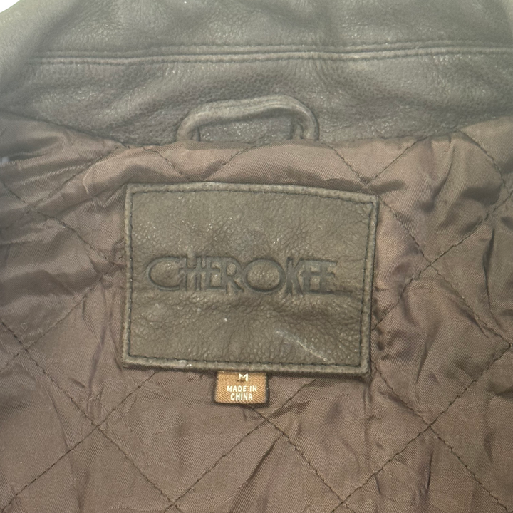 Cherokee Leather Biker Jacket Black