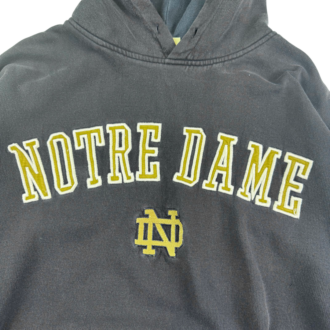 Vintage 90's Russell Athletic Notre Dame Heavyweight Hoodie Navy