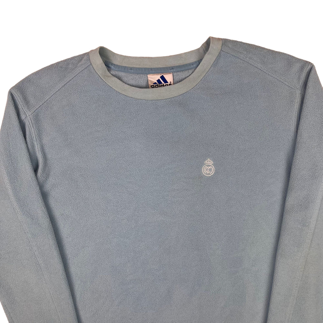 Vintage Adidas 90's Real Madrid Fleece Sweatshirt Blue