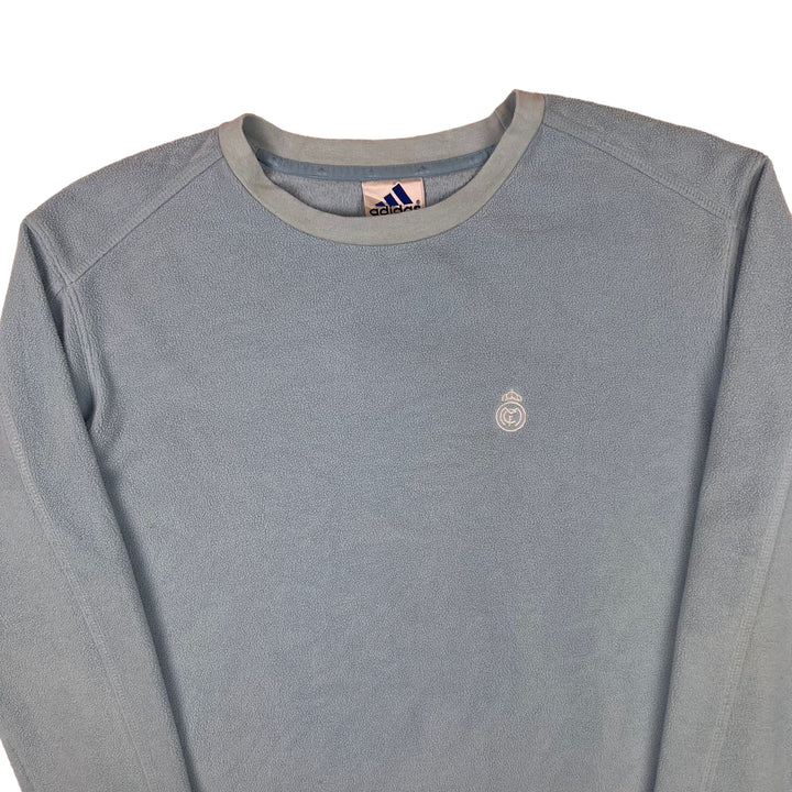 Vintage Adidas 90's Real Madrid Fleece Sweatshirt Blue