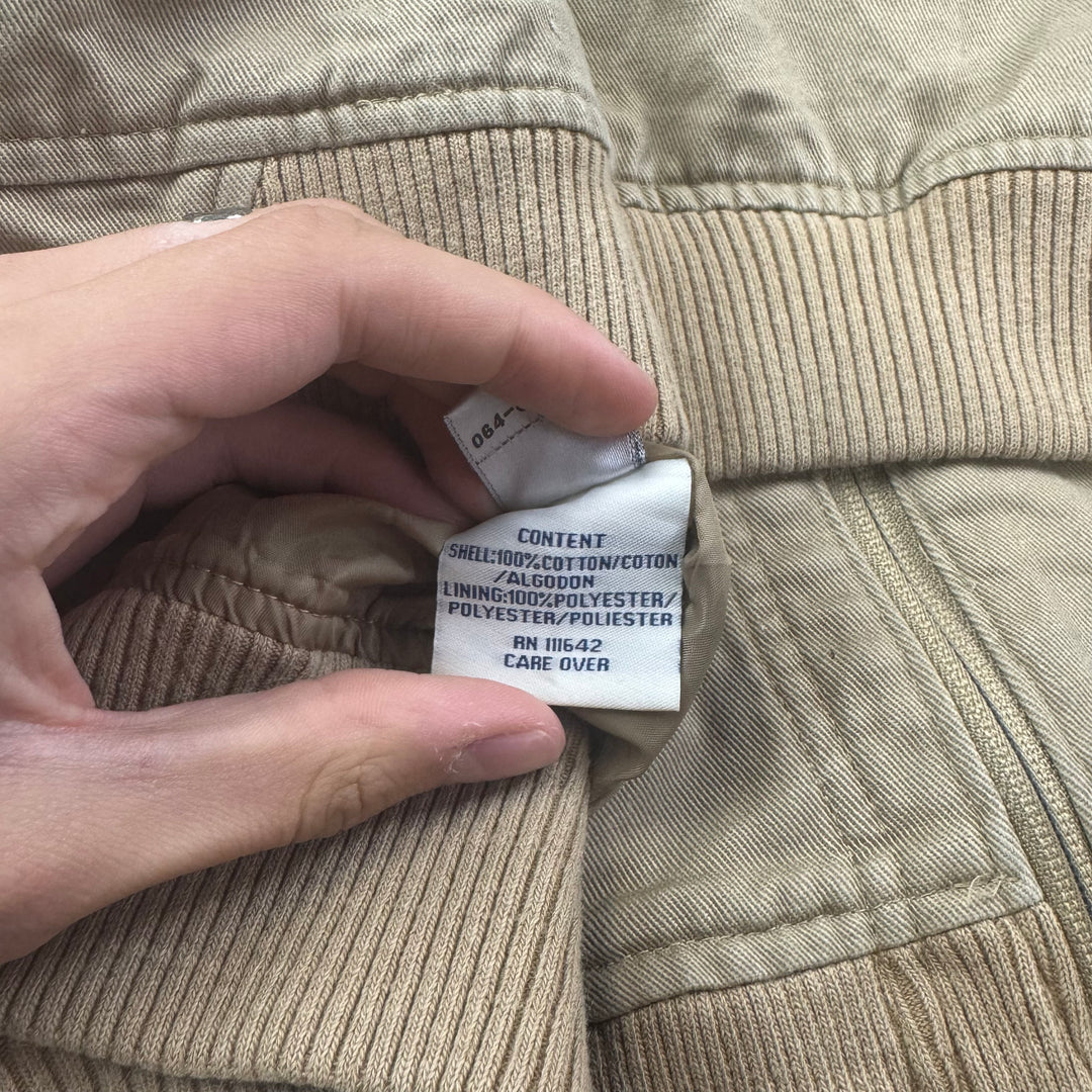 Vintage Coogi Military Style Embroidered Jacket Beige