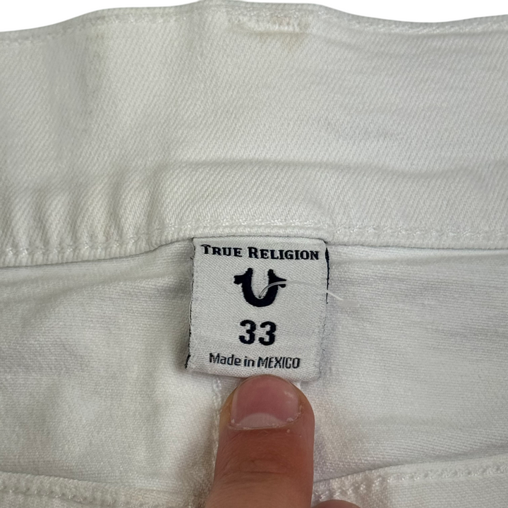 True Religion Denim Shorts White