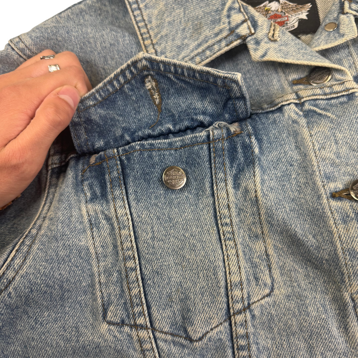 Vintage Harley-Davidson Denim Jacket Blue