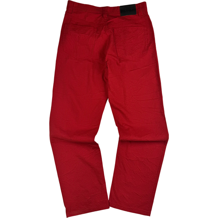 Versace Classic Striped Trousers Red
