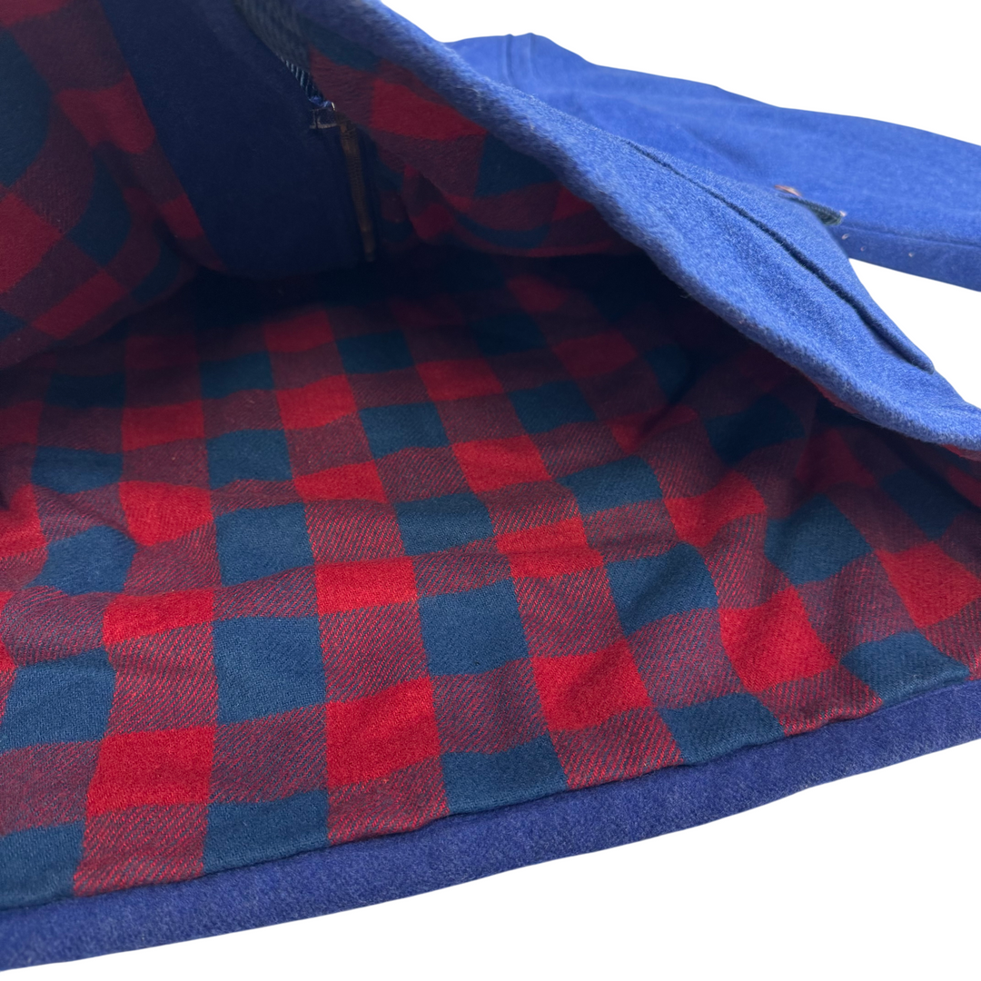 Vintage Gimel Full-Zip Wool Barn Coat Jacket Blue