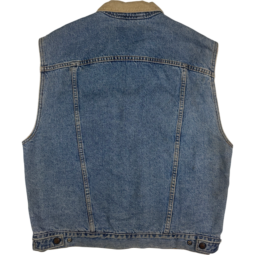 Vintage Levi's Flannel Lined Denim Vest Blue