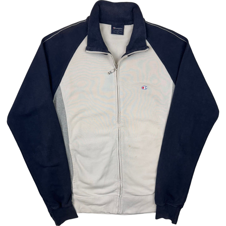 Champion Full-Zip Sweatshirt Navy White Grey