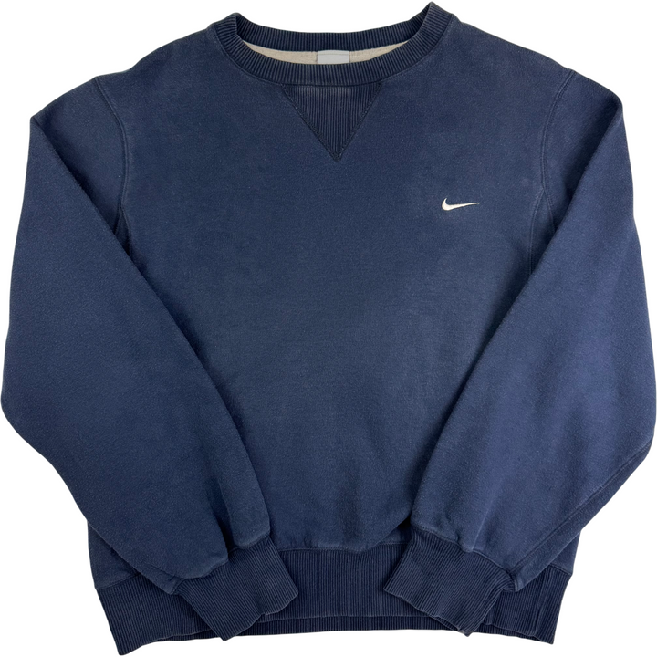 Nike 00's Mini Swoosh Embroidered Sweatshirt Navy