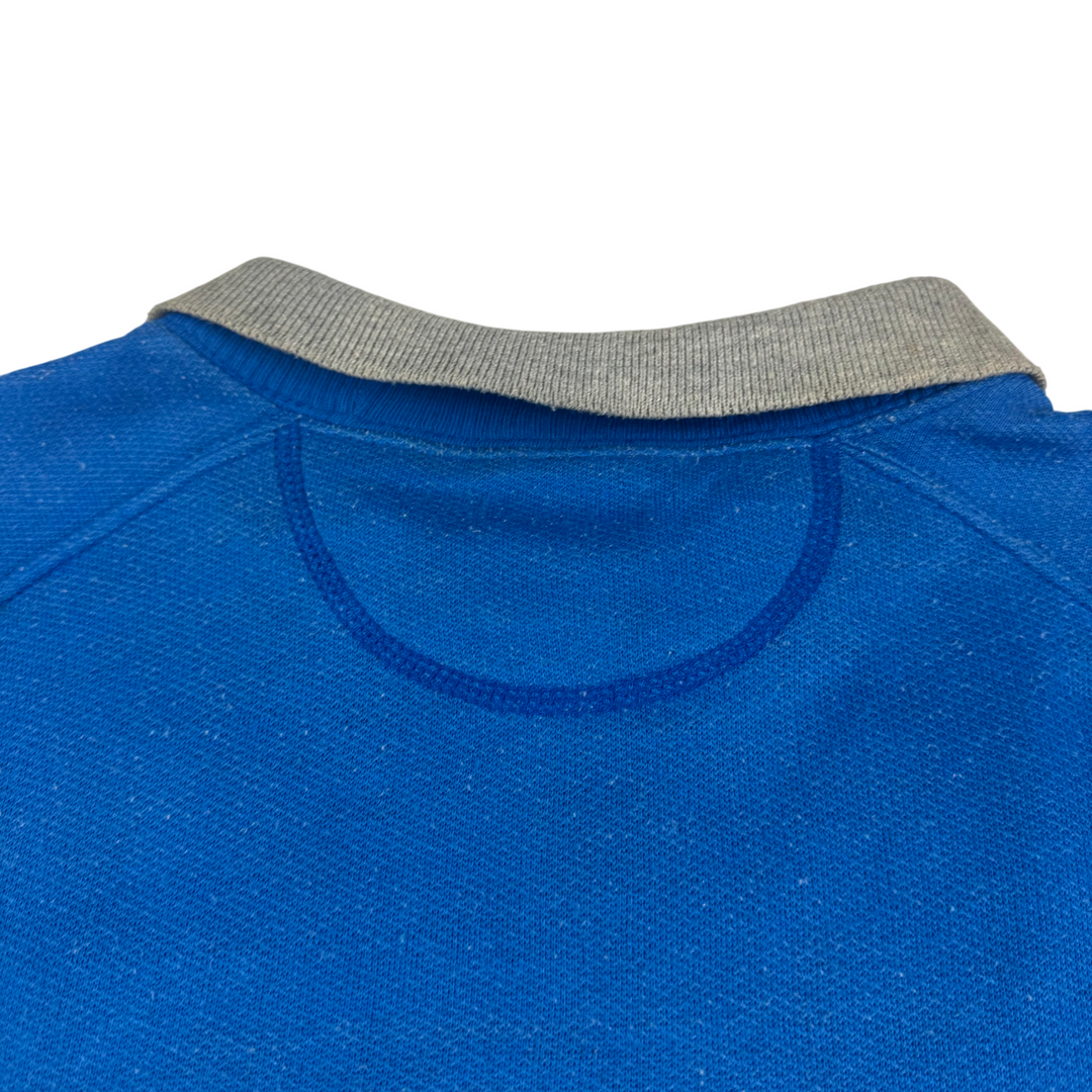 Vintage Best Company 90's Collared Sweatshirt Blue