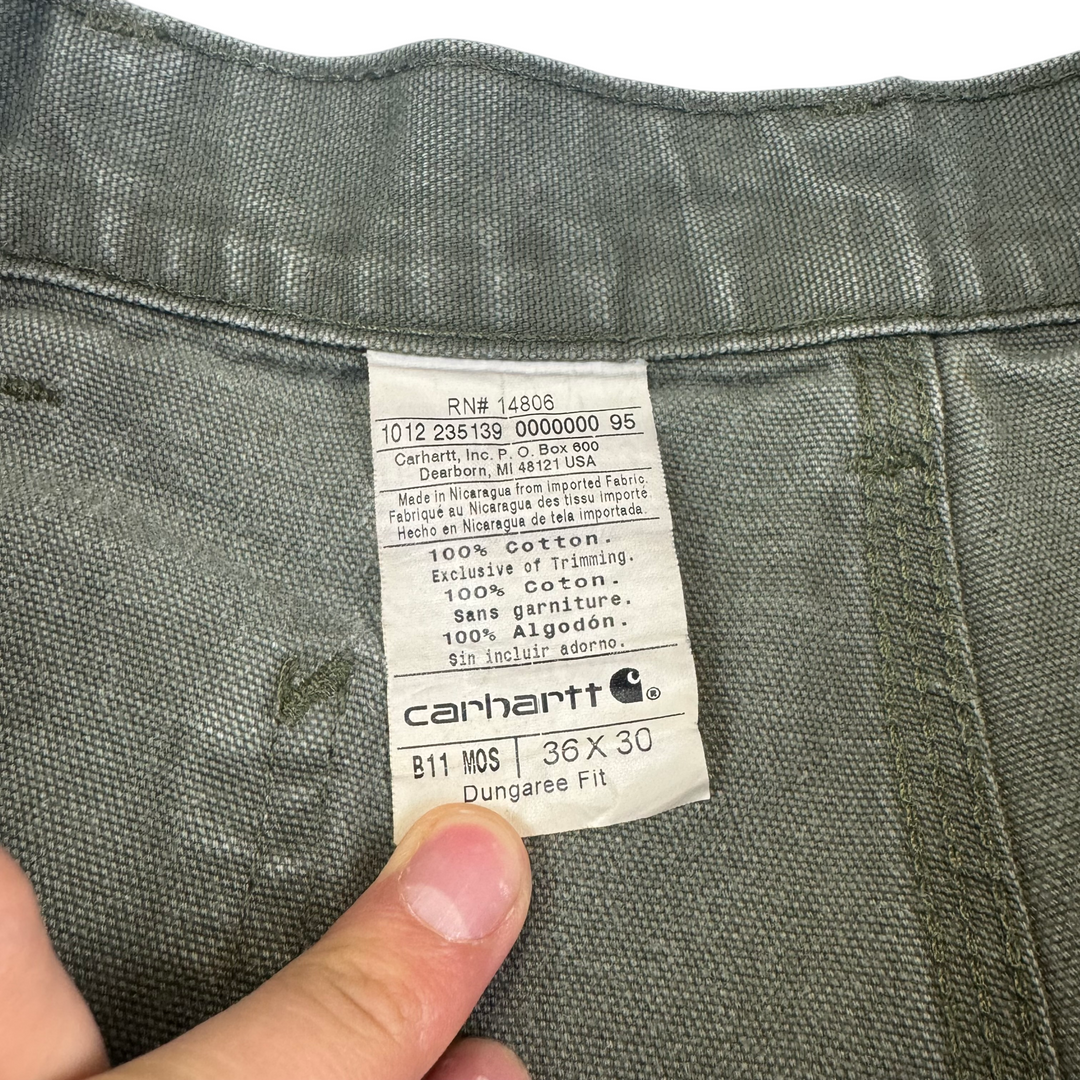 Carhartt Carpenter Dungaree Fit Workwear Trousers Green