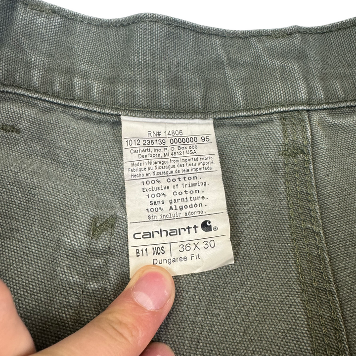 Carhartt Carpenter Dungaree Fit Workwear Trousers Green
