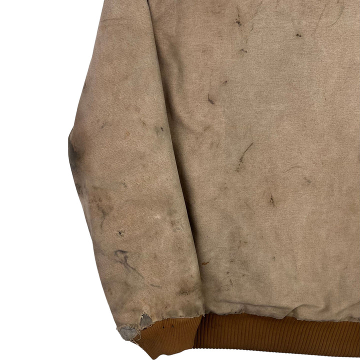 Carhartt Hooded Active Workwear Distressed Jacket Beige J130 BRN