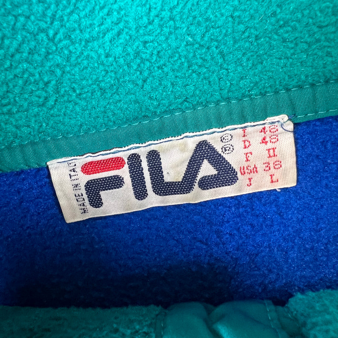Vintage 90's Fila Quarter-Zip Fleece Blue