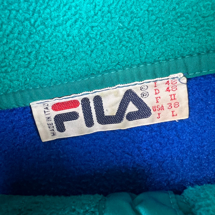 Vintage 90's Fila Quarter-Zip Fleece Blue