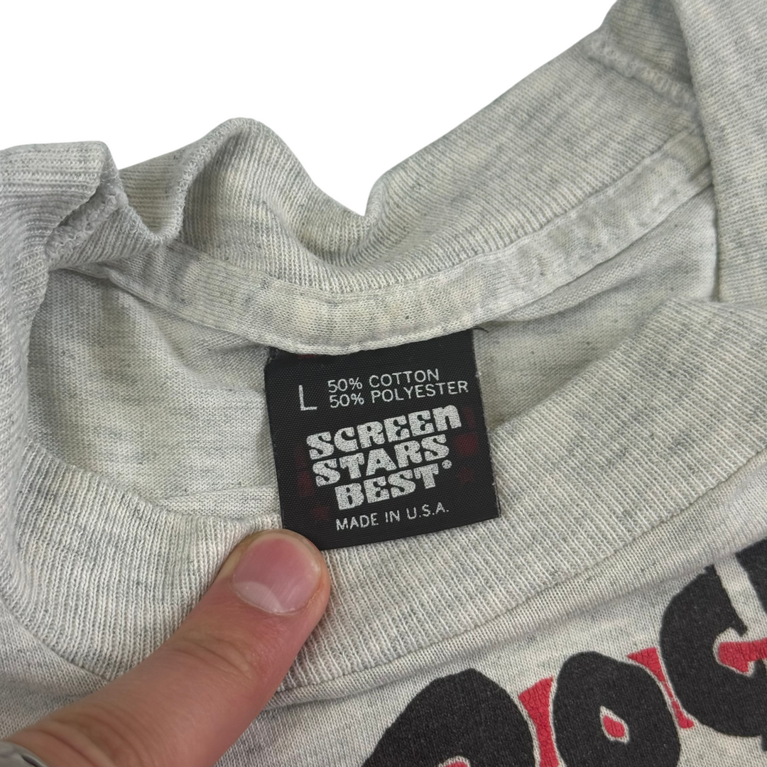 Vintage Red Rockers Screen Stars Graphic T-Shirt Grey