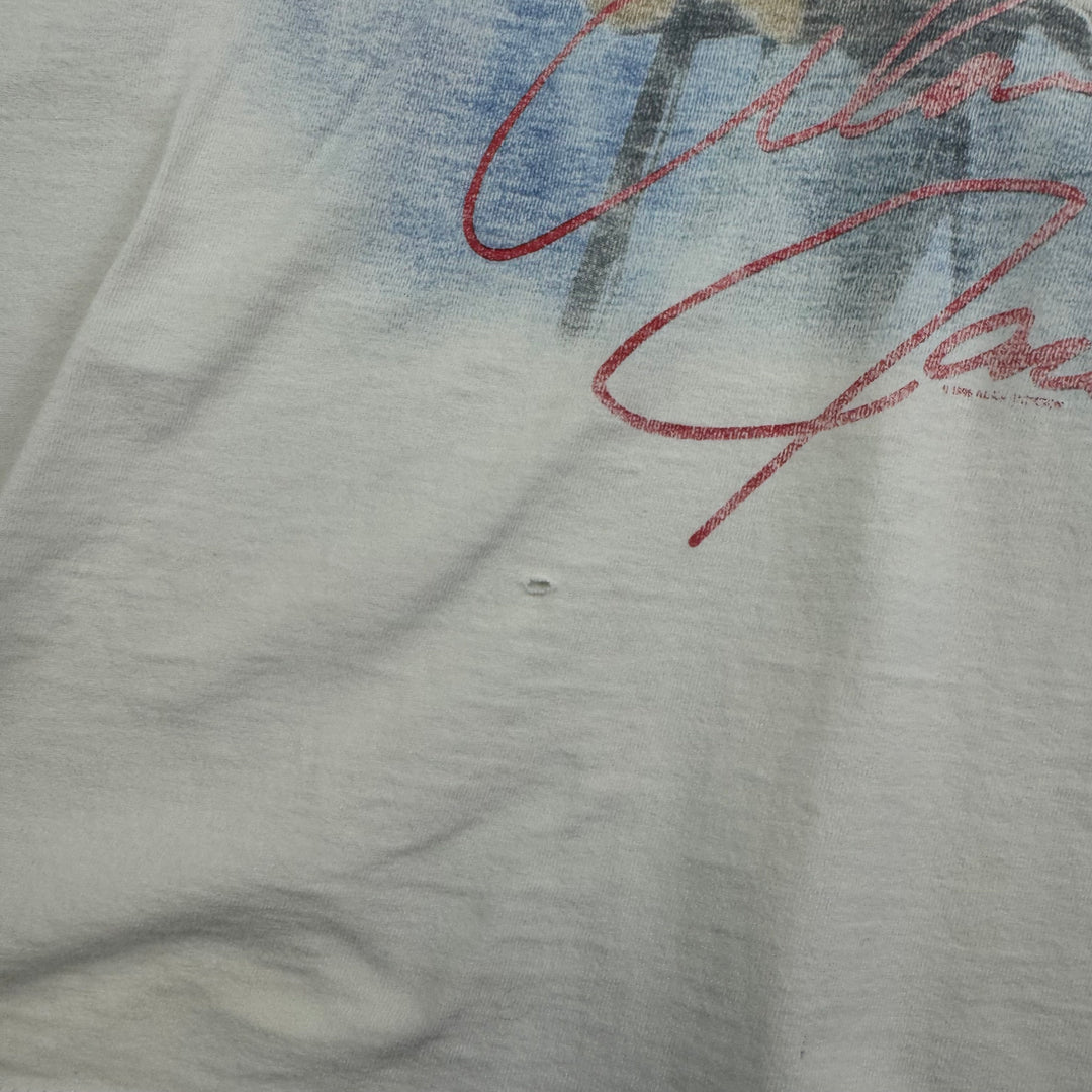Vintage Allen Jackson 1996 Graphic Tour Distressed T-shirt White